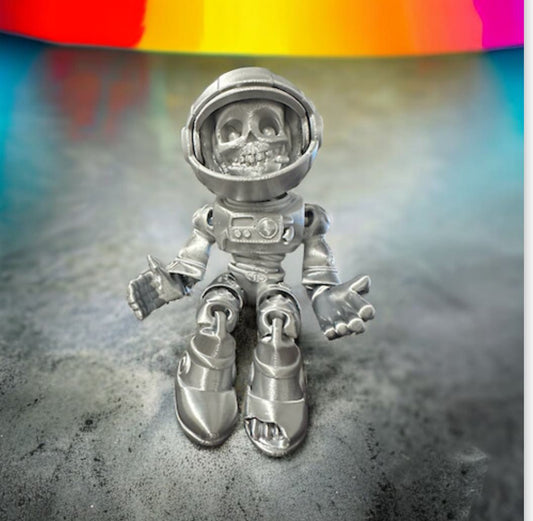 Gray Silver Astronaut Skeleton